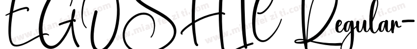 EGOSHIC Regular字体转换